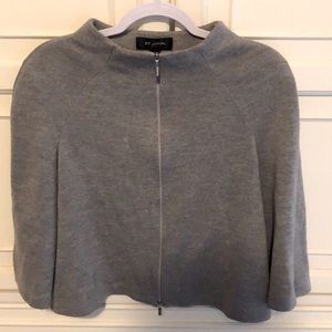 St. John Heather Gray Cropped Sweater Jacket